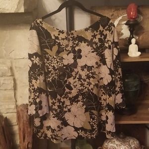 Only Nine Woman size 1X Black and Beige